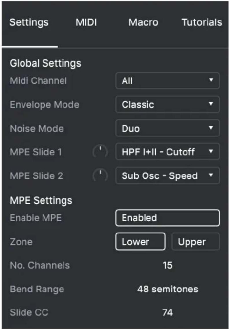 Arturia CS80 V4 - Ontlet Settings - 1