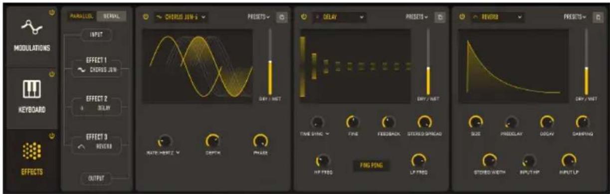 Arturia CS80 V4 - L'onglet Effects [Effects] - 1