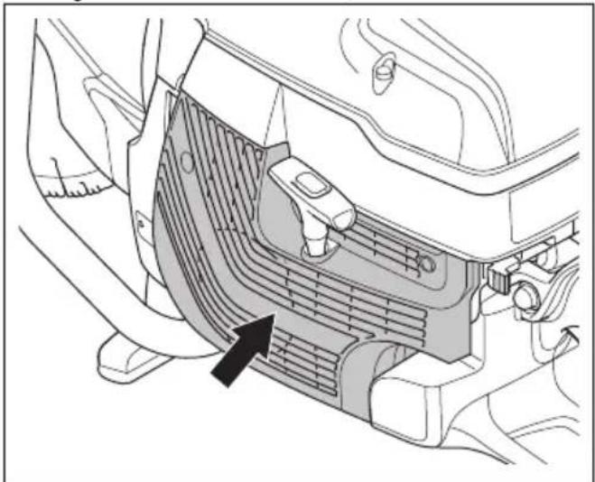 HUSQVARNA K 1270 II Rail - So reinigen Sie den Kaltlufteinlass - 1