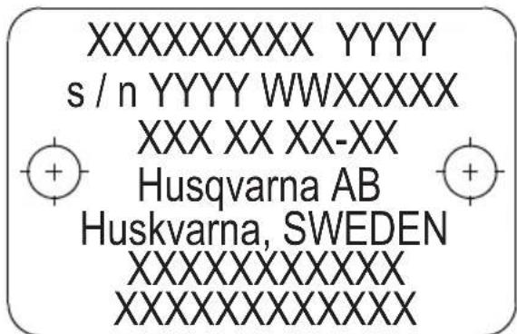 HUSQVARNA K 1270 II Rail - Typenschild - 1