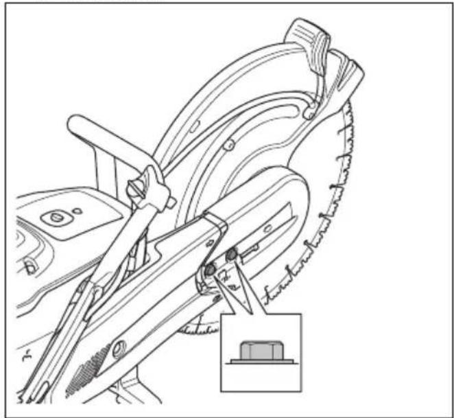 HUSQVARNA K 1270 II Rail - De spanning van de aandrijfriem afstellen - 2