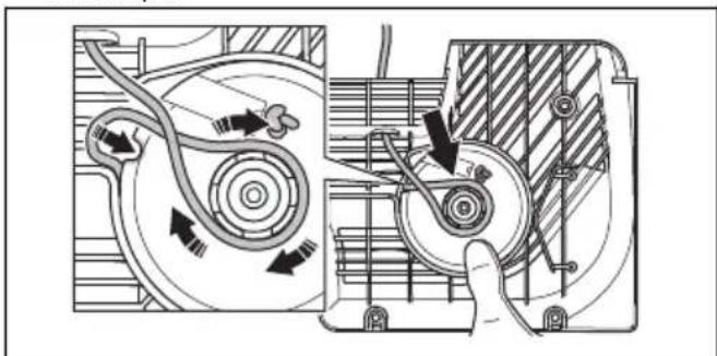 HUSQVARNA K 1270 II Rail - Changement d'un câble de démarreur endommagé - 2