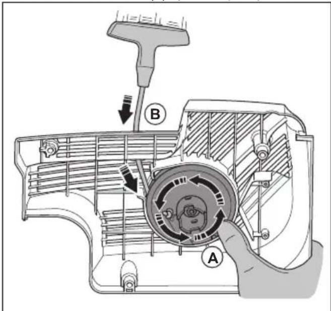 HUSQVARNA K 1270 II Rail - De spanning van de terugspringveer afstellen - 3