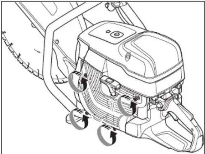 HUSQVARNA K 1270 II Rail - To install the starter housing - 4
