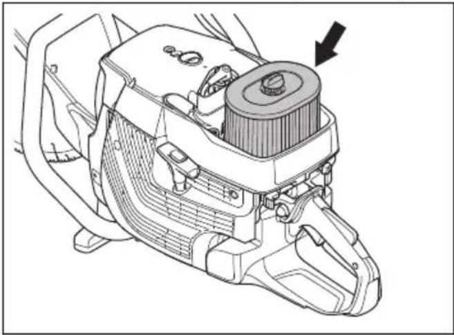 HUSQVARNA K 1270 II Rail - Het luchtfilter inspecteren - 3