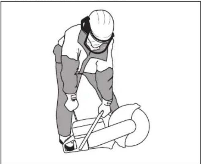 HUSQVARNA K 1270 II Rail - Het product starten met een warme motor - 6