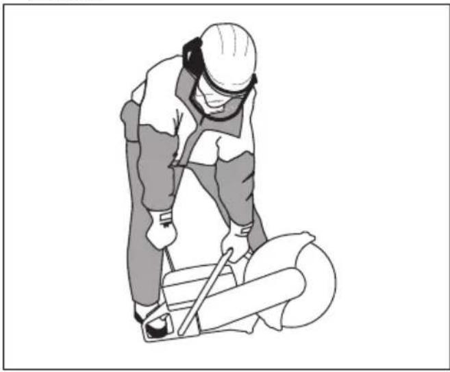 HUSQVARNA K 1270 II Rail - Het product starten met een koude motor - 6