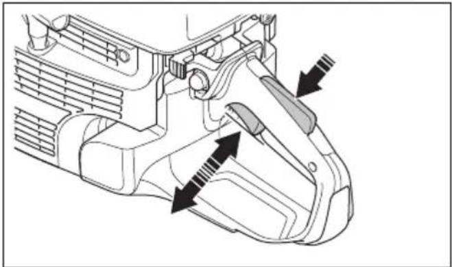 HUSQVARNA K 1270 II Rail - So prüfen Sie die Gashebelsperre - 3
