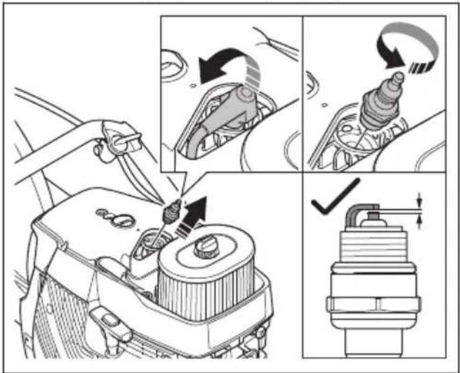 HUSQVARNA K 1270 II Rail - To examine the spark plug - 3