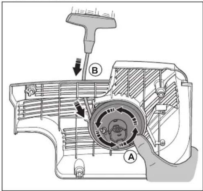 HUSQVARNA K 1270 II Rail - So stellen Sie die Spannung der Rückzugfeder ein - 3