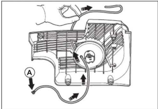 HUSQVARNA K 1270 II Rail - Changement d'un câble de démarreur endommagé - 7