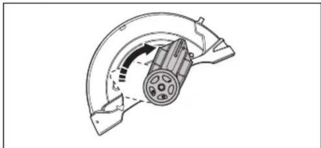 HUSQVARNA K 1270 II Rail - Comment retourner la tête de coupe (K 1270 II) - 8