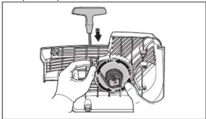 HUSQVARNA K 1270 II Rail - To replace a damaged starter rope - 3