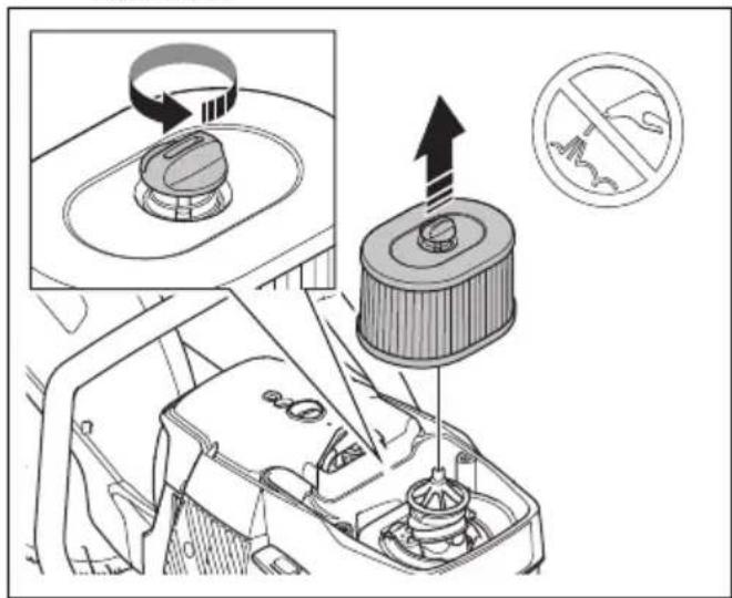 HUSQVARNA K 1270 II Rail - To examine the air filter - 5