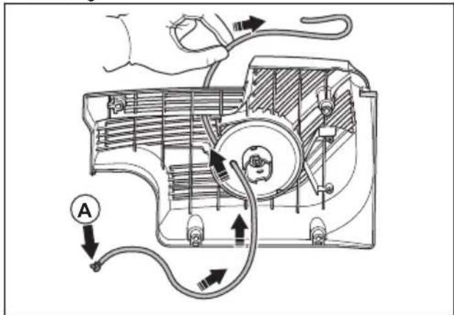 HUSQVARNA K 1270 II Rail - To replace a damaged starter rope - 7