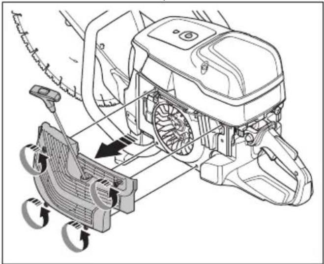 HUSQVARNA K 1270 II Rail - Désinstallation du corps du lanceur - 1