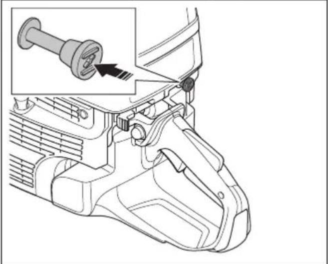 HUSQVARNA K 1270 II Rail - Het product starten met een warme motor - 4
