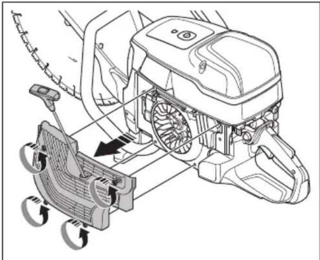 HUSQVARNA K 1270 II Rail - Het starterhuis verwijderen - 1
