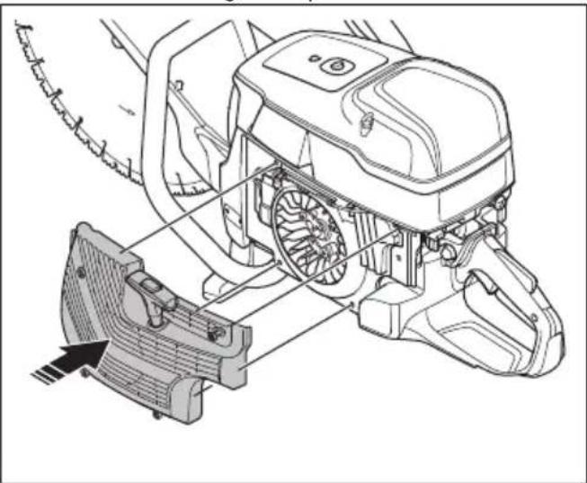 HUSQVARNA K 1270 II Rail - Het starterhuis monteren - 2