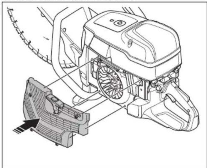 HUSQVARNA K 1270 II Rail - To install the starter housing - 2