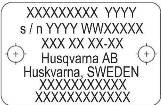 HUSQVARNA K 1270 II Rail - Plaque d'identification - 1