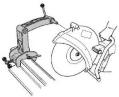 HUSQVARNA K 1270 II Rail - So installieren Sie die Schienenvorrichtung - 3