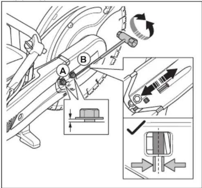 HUSQVARNA K 1270 II Rail - To adjust the tension of the drive belt - 3