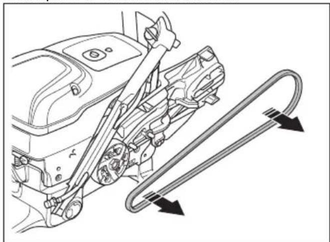 HUSQVARNA K 1270 II Rail - Pour remplacer la courroie d'entraînement - 8
