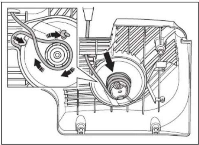 HUSQVARNA K 1270 II Rail - To adjust the tension of the recoil spring - 1