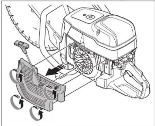 HUSQVARNA K 1270 II Rail - To remove the starter housing - 1