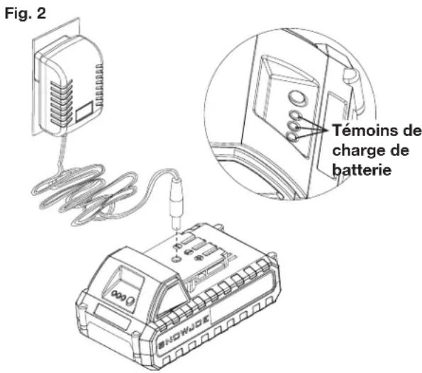 Sun Joe 24VXFP5LTE - Comment charger la batterie - 2