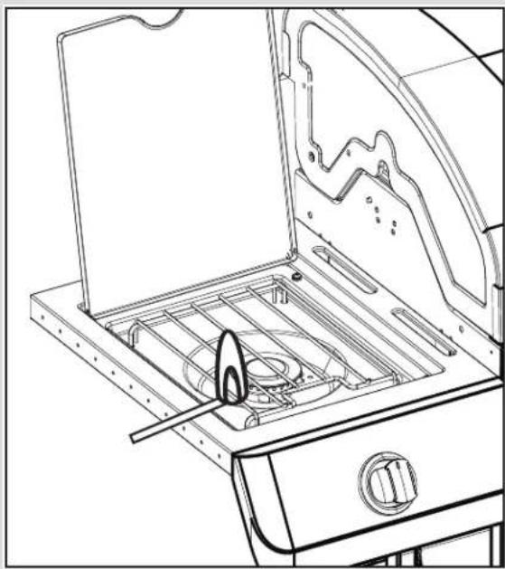 CHAR BROIL 463455021 - Allumage avec une allumette du brûleur létéral - 1