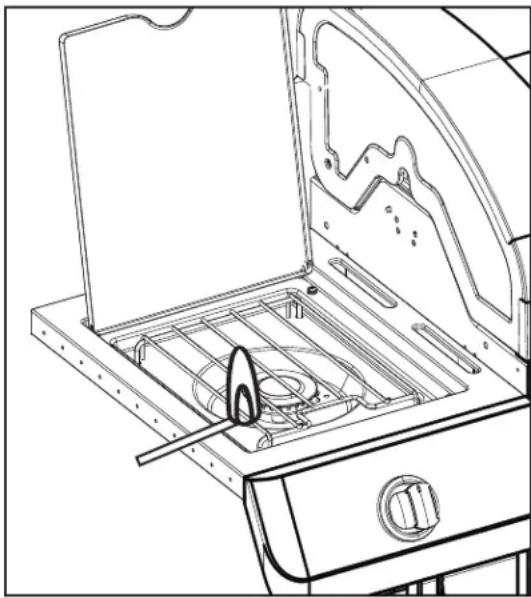 CHAR BROIL 463632520 - Allumage avec une allumette du brûleur latéral - 1