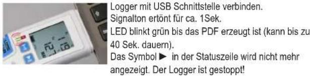 TFA LOG210 TC - Aufzeichnung stoppen / PDF erzeugen (Standardeinstellung) - 1