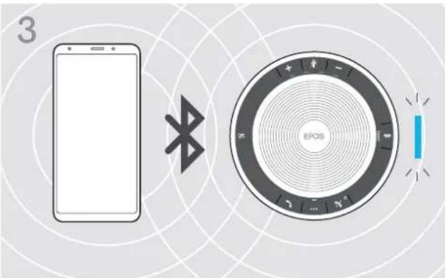 SENNHEISER EPOS Expand 40 - B: Appairer le Speakerphone et un apparéil mobile via NFC™ - 3