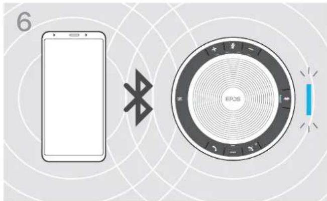 SENNHEISER EPOS Expand 40 - C: Appairer le Speakerphone et un apparéil mobile via Bluetooth® - 6