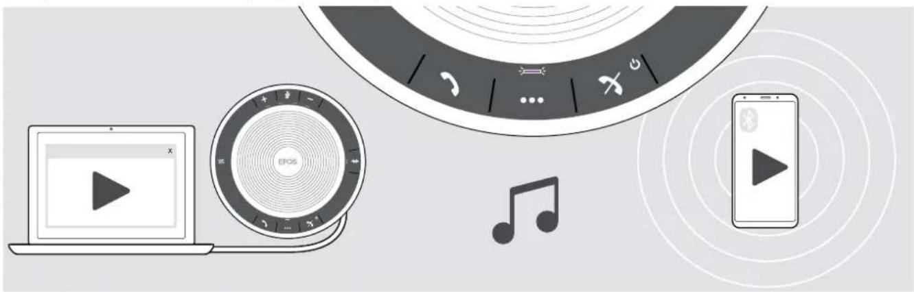 SENNHEISER EPOS Expand 40 - Écouter de la musique avec le Speakerphone – Écoute audio - 1