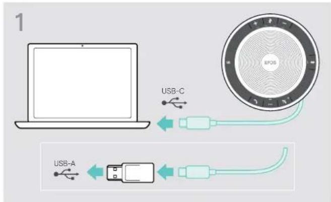 SENNHEISER EPOS Expand 40 - Recharger le Speakerphone - 1