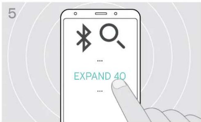 SENNHEISER EPOS Expand 40 - C: Appairer le Speakerphone et un apparéil mobile via Bluetooth® - 5