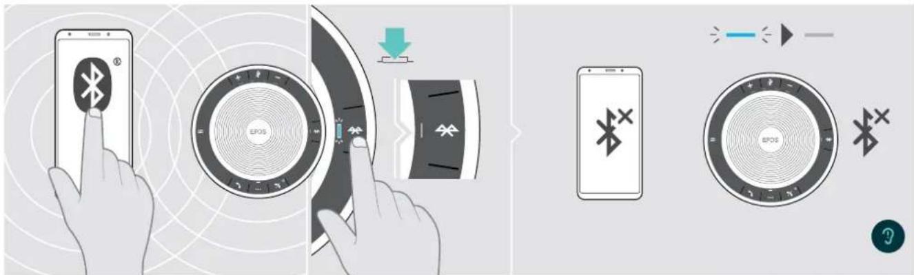 SENNHEISER EPOS Expand 40 - Déconnecter un/des apparéil(s) Bluetooth® - 1