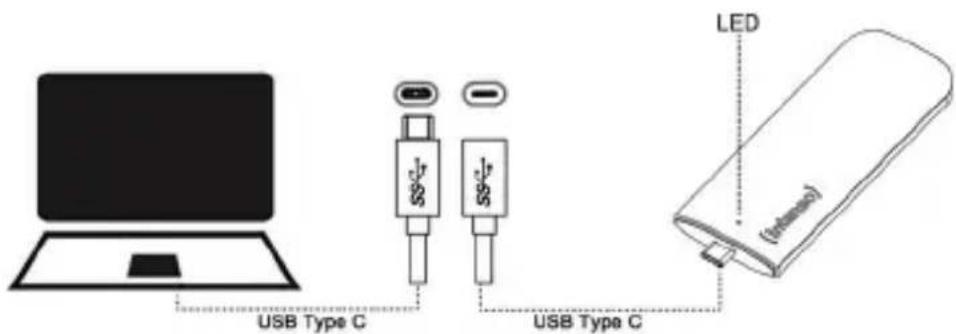 INTENSO External SSD Business - Connecting the external SSD - 1