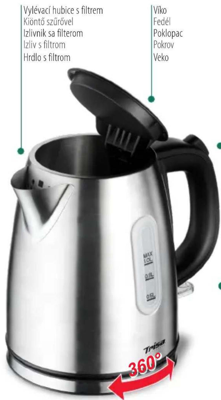 TRISA Comfort Boil W4675 - Všeobecný | A készülék bemutatása | Predstavljanje aparata | Predstavitev naprave | Prehlad spotrebiča - 1