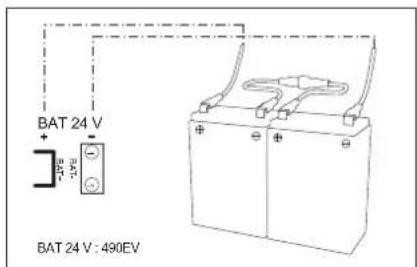 BAT 24 V: 490EV BAT 24 V -1V +1V +1V