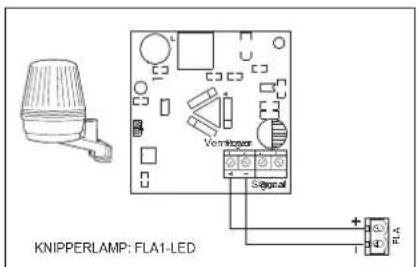 KNIPPERLAMP: FLA-LED FLA