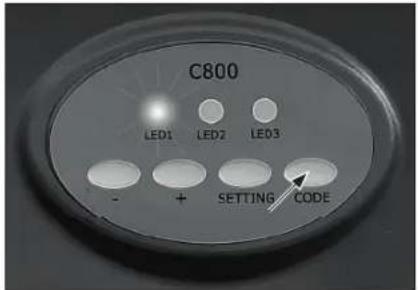 C800 LED1 LED2 LED3 - + SETTING CODE