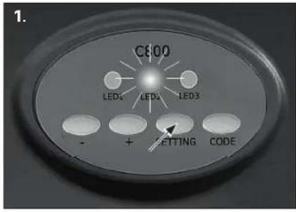 CE00 LED1 LED2 LED3 - + SETTING CODE