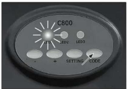 C800 LED1 LED2 LED3 - + SETTING CODE