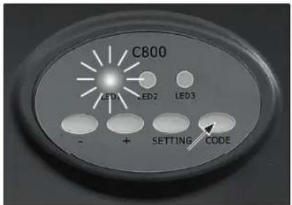 C800 LED1 LED2 LED3 - + SETTING CODE