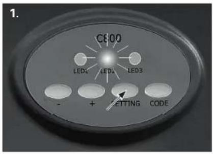 CE00 LED1 LED4 LED3 - + SETTING CODE