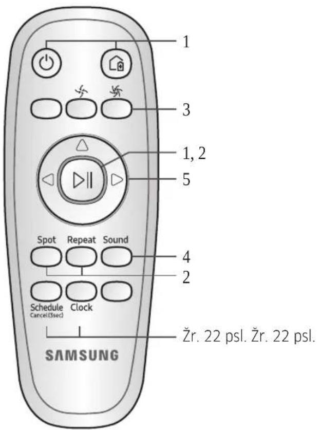 SAMSUNG VR10M703PW9 - Nuotolinio valdymo pulto naudiojimas - 1